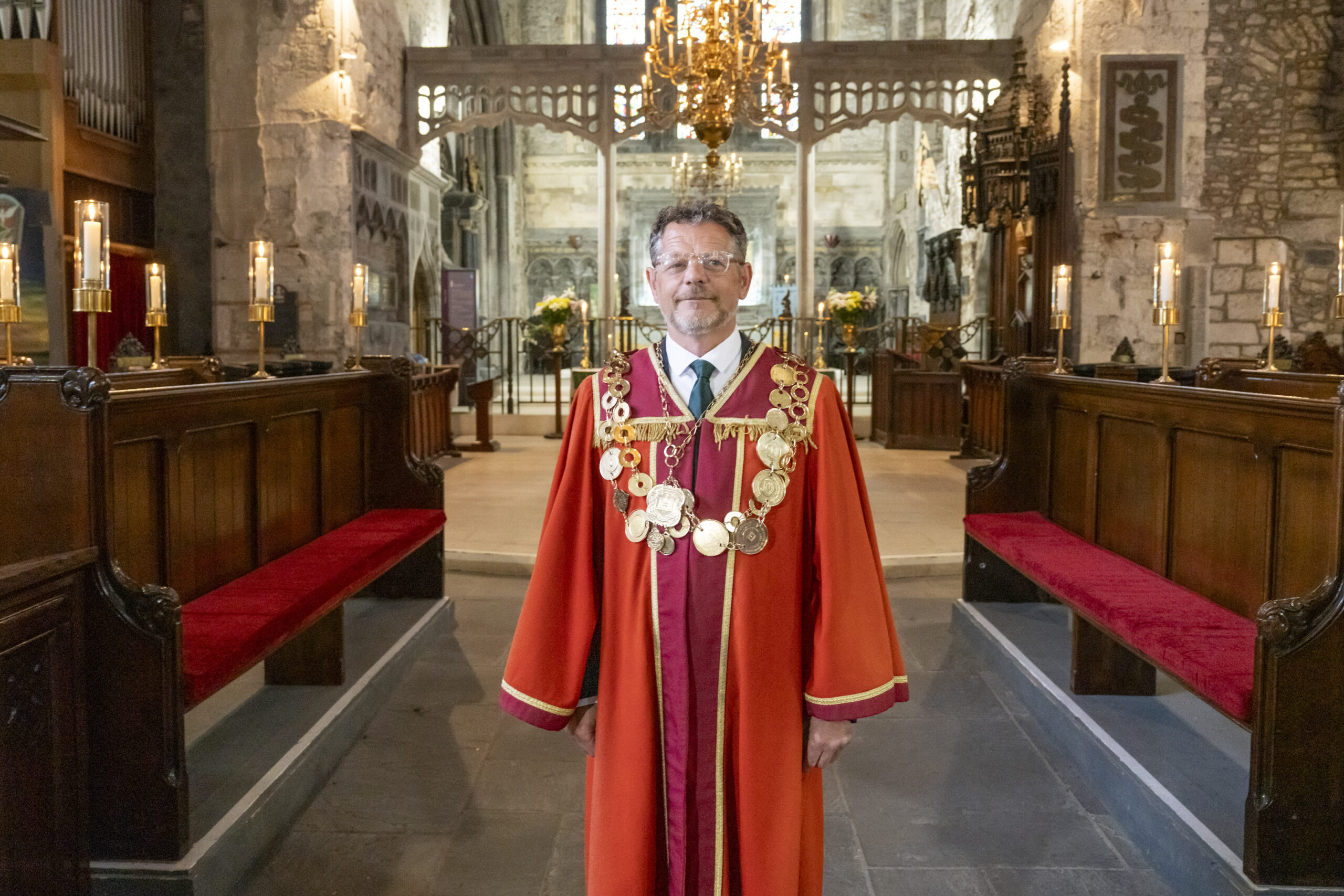 Mayor of Limerick John Moran vested with chains of office